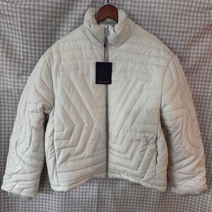 Louis Vuitton White Stand Collar Down Jacket